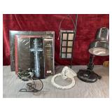 Bundle of Scrap books, desk lamps and more.