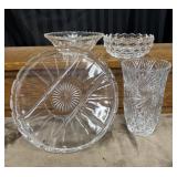 4 Piece Cut Glass Dishes