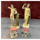 4 pc. vintage Italian decorative statues.