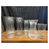 Hoosier Glass vase piece featuring a ribbed