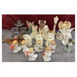 Bundle of ceramic Christmas angels.