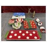 Fitz and Floyd and Kirkland  Christmas serving set