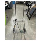chrome folding luggage cart, sturdy plastic