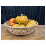 5 Mini Decorative  Pumpkins