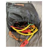 bungee cords in various colors and sizes, such as
