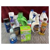Bundle of cleaning supplies. Gain,dawn,and bleach