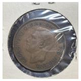 1938 British "One Penny" Coin Featuring the