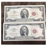 TWO 1963 Series $2 United States Notes,