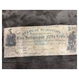 1862 obsolete banknote from the State of
