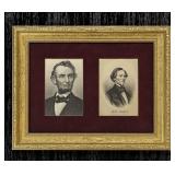 Civil War-Era Abraham Lincoln Jeff Davis Portrait