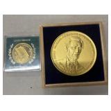 22ct gold-plated medallion commemorating the