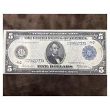 Series 1914 $5 Federal Reserve Note, Abraham