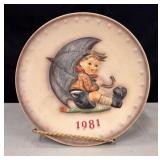 1981 Hummel "Umbrella Boy" 11th  annual plate.