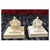 2 Abraham Lincoln Sebastian Miniature Figures