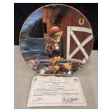M.J. Hummel "Farm Boy" porcelain collector plate