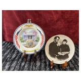 2pc. Porcelain Souvenir Plates Abraham Lincoln
