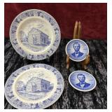 4 pc. The Lincoln Memorial Plate Kentucky with