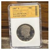 1987-S Kennedy Half Dollar Proof U.S. Coin