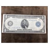 1914 Series $5 Federal Reserve Note from the