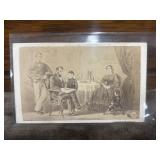 Antique sepia-toned lithograph titled "Abraham