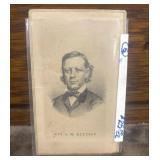 Antique CDV photograph featuring a lithographic