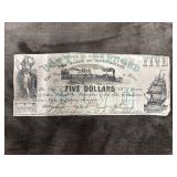 1862 State of Mississippi five-dollar "Cotton