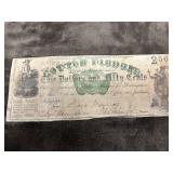 1862 State of Mississippi "$2.50" note, part of