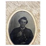 Antique tintype photograph from the mid-19th