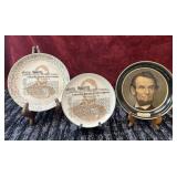3pc. Abraham Lincoln Collector Plate and Saucer