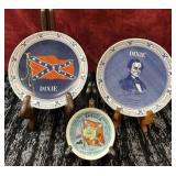 3pc. Ceramic Commemorative Plate Design