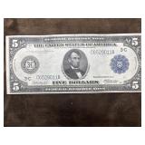 1914 $5 Federal Reserve Note from the