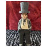 Abraham Lincoln Wood Carved Figure Folk Art