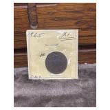 1865 United States Two-Cent Coin 95% Copper