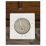 90% silver. United States Walking Liberty half