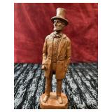 Wood Folk Art Carving of Abraham Lincoln Figure