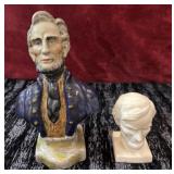 Two Abraham Lincoln Bust Statues, Vintage