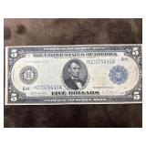 1914 $5 Federal Reserve Note ("horse blanket")