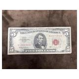 1963 United States $5 note, recognized by its