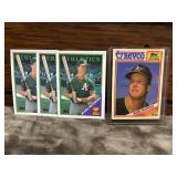 1988 Topps Mark McGwire baseball cards,