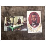 2 posts cards 1 vintage postcards feature Abraham