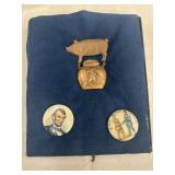 Abraham Lincoln celluloid pinback button,