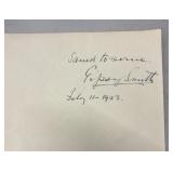 Vintage autograph album page signed by evangelist