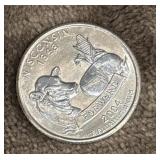 2004 Wisconsin State Quarter featuring a "cow,