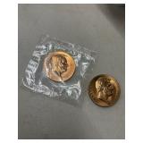 2 Commemorative Abraham Lincoln medal.
