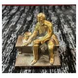 Small Bronze Abraham Lincoln Seated on Bench