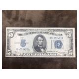 1934-A Series United States $5 Silver Certificate