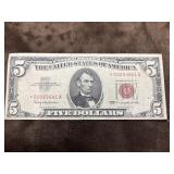 United States $5 Legal Tender Note from the