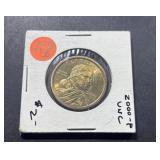 2000-P Sacagawea dollar coin.