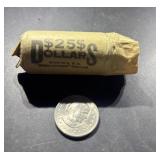 Roll of 1979-D Susan B. Anthony one-dollar coins.