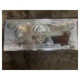 .999 Fine Silver Foil Note REPLICA  Depicting the